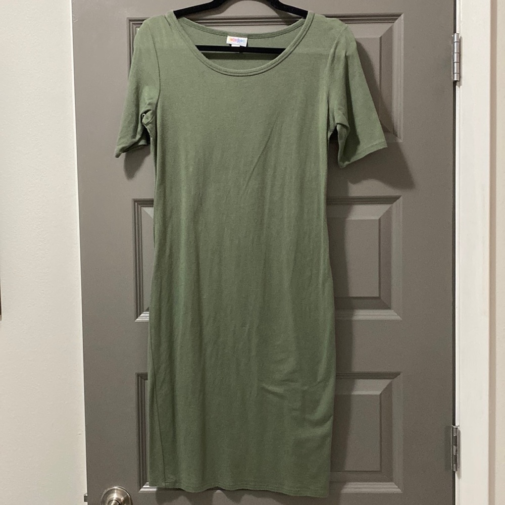 LulaRoe Julia Dress army green